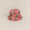 Rosa piña gafas de sol estampado sombrero pescador verano tendencia visera lona soft top plegable Specification image